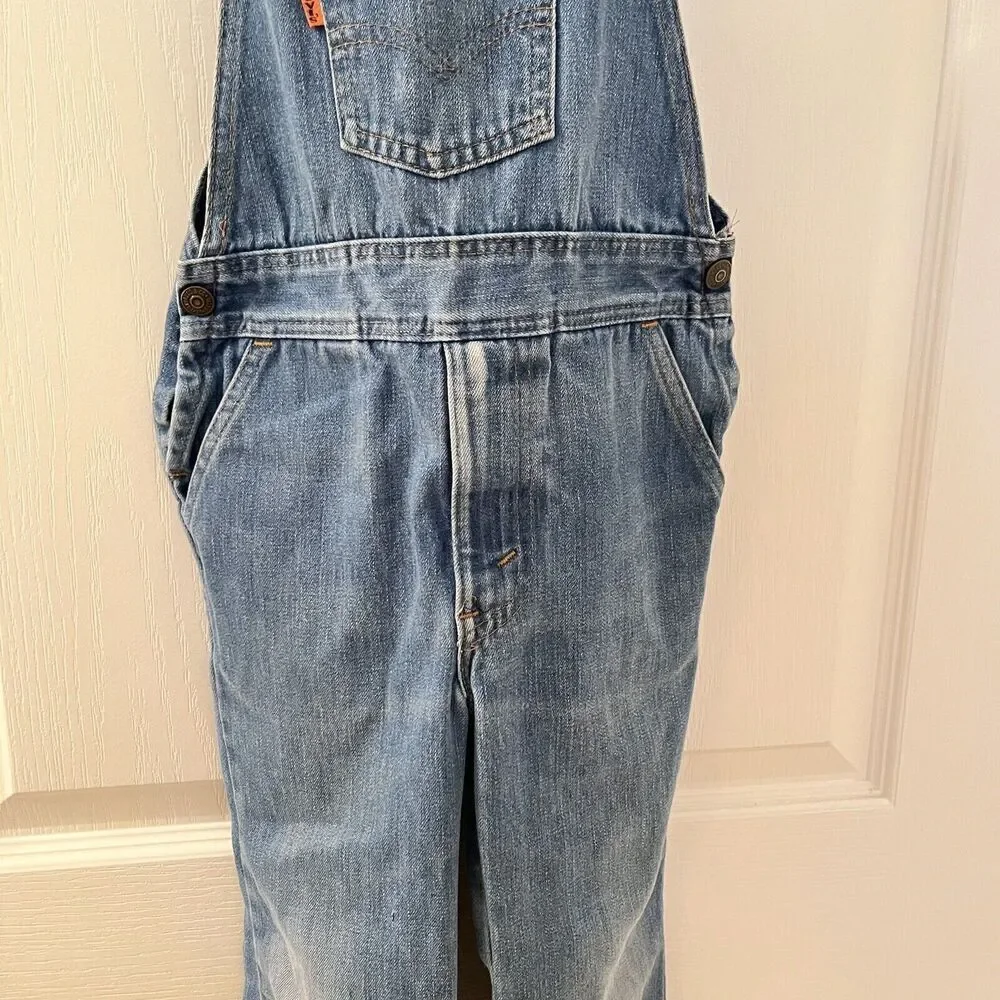 Vintage Levi's Orange Tab Denim Jean Overalls USA Kids Size 5
